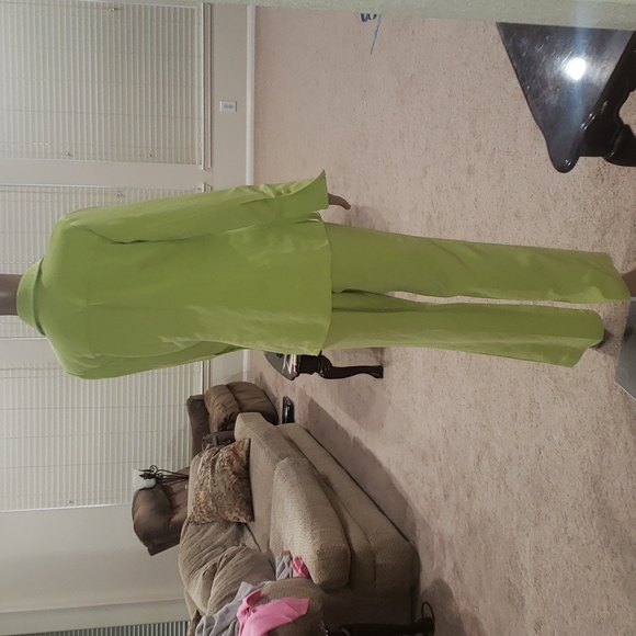Vintage Connie Howard 6 neon green high waisted pantsuit - Picture 7 of 14